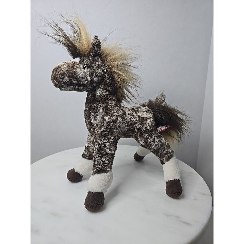 Douglas Cuddle Toys Mosiac Brown Dappled Foal 10" Stuffed Plush #4561 Pre-loved